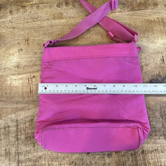 Vintage Y2K Fossil Surfco Canvas Shoulder Bag Pink Blue Hibiscus Island Hawaiian - Picture 8 of 10